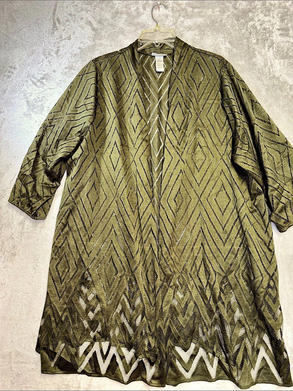Catherines Geometric Tunic Green 3X Like New